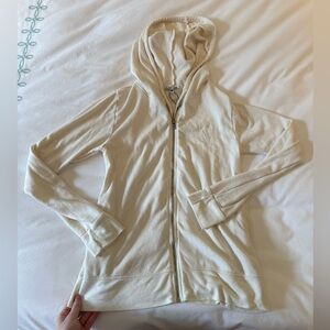 Wildfox Ivory Zip-Up Hoodie
